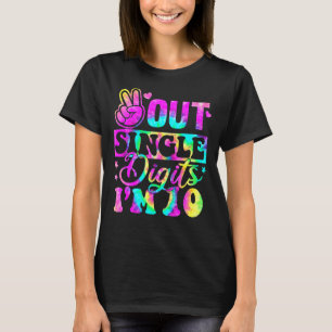 Eenvoudige iM 10-tij kleurstof Birthday Ki T-shirt
