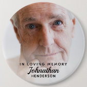 Eenvoudige "In Liefdevolle Herinnering" Foto Herde Ronde Button 6,0 Cm (Voorkant)