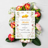 Eenvoudige Indiase bruiloft Haldi ceremonie Kaart