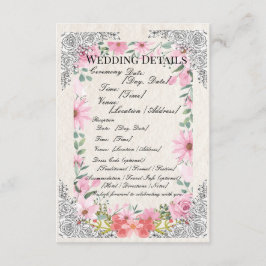 Eenvoudige Indiase Trouwdetails Kaart | Elegant