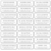 Eenvoudige individuele gasten bruiloft adresetiket sticker (Voorkant)