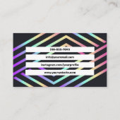 Eenvoudige info voor Bright moderne regenboogholog Visitekaartje (Achterkant)