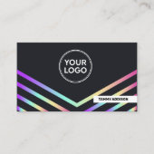 Eenvoudige info voor Bright moderne regenboogholog Visitekaartje (Voorkant)