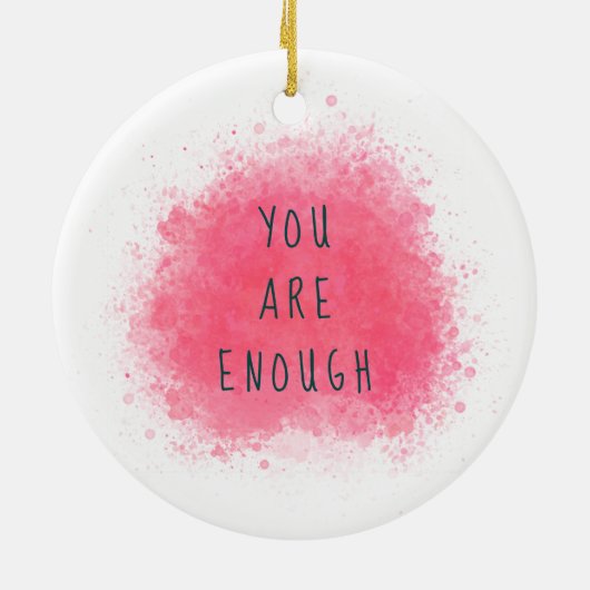 Eenvoudige informatie U bent voldoende bevestigend Keramisch Ornament (Achterkant)