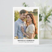 Eenvoudige Informele en Leuke Tekst, Foto Save The Date (Staand voorkant)