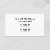 Eenvoudige ingenieur visitekaartje (Achterkant)