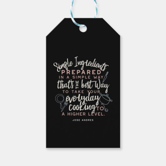 Eenvoudige ingrediënten en dagelijkse kookprijzen cadeaulabel (Voorkant)