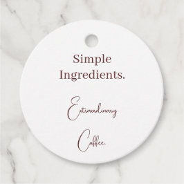 Eenvoudige Ingredienten QR Menu Koffie Cadeaubijla Bedankjes Labels