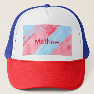 eenvoudige initiaal letter monogram toevoegen jouw trucker pet