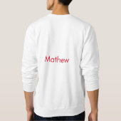 eenvoudige initiaal letter monogram toevoegen jouw trui (Achterkant)