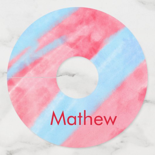 eenvoudige initiaal letter monogram toevoegen jouw wijnglaslabel (Voorkant)