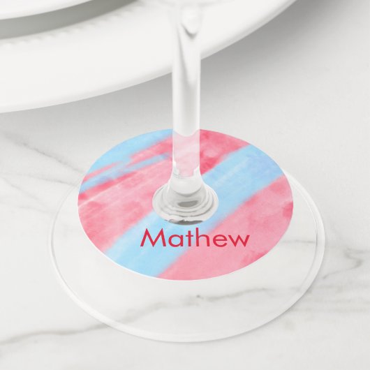 eenvoudige initiaal letter monogram toevoegen jouw wijnglaslabel (Dichtbij)