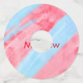 eenvoudige initiaal letter monogram toevoegen jouw wijnglaslabel (Achterkant)