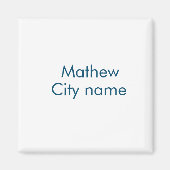 eenvoudige initiaal letter monogram voeg je naam l magneet (Voorkant)