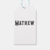 eenvoudige initiaal letter monogram voeg je naam t cadeaulabel (Voorkant)