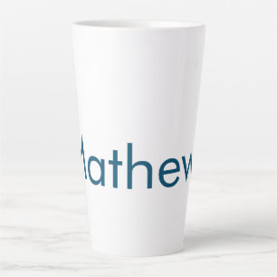 eenvoudige initiaal letter monogram voeg je naam t latte mok