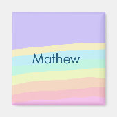 eenvoudige initiaal letter monogram voeg je naam t magneet (Voorkant)