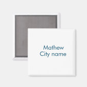 eenvoudige initiaal letter monogram voeg je naam t magneet (Voorkant / Achterkant)