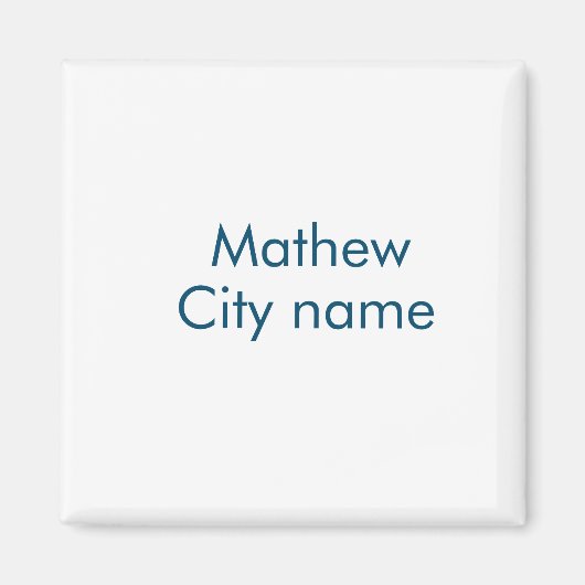 eenvoudige initiaal letter monogram voeg je naam t magneet (Voorkant)