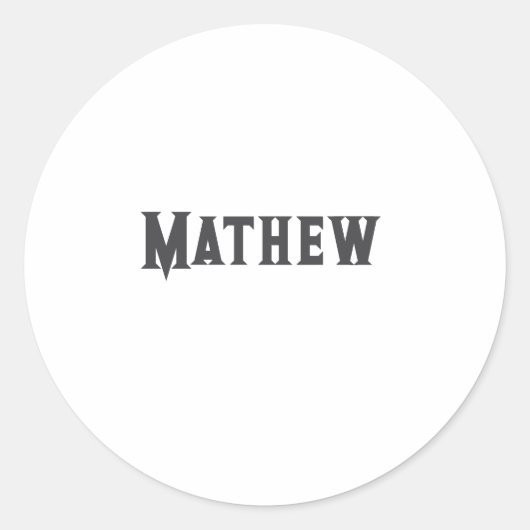 eenvoudige initiaal letter monogram voeg je naam t ronde sticker (Voorkant)