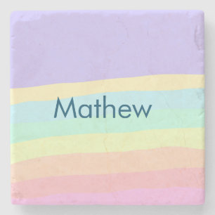 eenvoudige initiaal letter monogram voeg je naam t stenen onderzetter