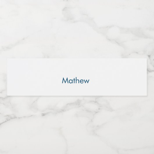 eenvoudige initiaal letter monogram voeg je naam t waterfles etiket (Enkel label)