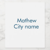 eenvoudige initiaal letter monogram voeg je naam t wijn etiket (Enkel label)