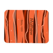 eenvoudige initiaal letter monogram voeg naam brui magneet (Horizontaal)