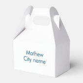 eenvoudige initiaal letter monogram voeg uw naam l bedankdoosjes (Achterkant)