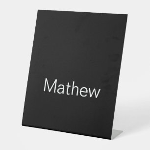eenvoudige initiaal letter monogram voeg uw naam l reclamebord met voetstuk