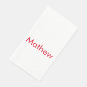 eenvoudige initiaal letter monogram voeg uw naam l servet (Hoek)