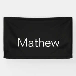 eenvoudige initiaal letter monogram voeg uw naam l spandoek