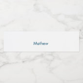 eenvoudige initiaal letter monogram voeg uw naam l waterfles etiket (Enkel label)