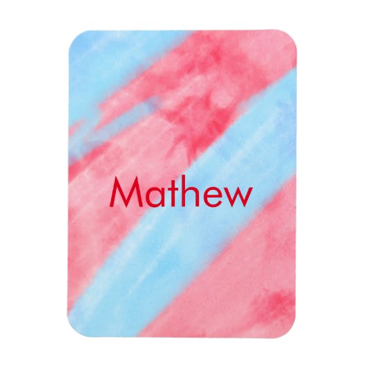 eenvoudige initiaal letter monogram voeg uw naam t magneet (Verticaal)