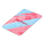 eenvoudige initiaal letter monogram voeg uw naam t magneet (Linkerzijde)