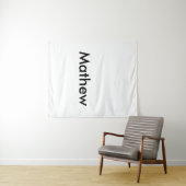 eenvoudige initiaal letter monogram voeg uw naam t wandkleed (In Situ (horizontaal))