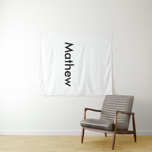 eenvoudige initiaal letter monogram voeg uw naam t wandkleed (In Situ (horizontaal))