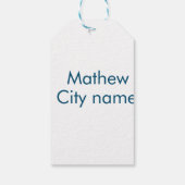 eenvoudige initiaal monogram voeg je naam toe lett cadeaulabel (Achterkant)