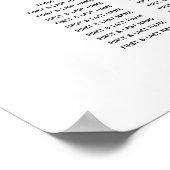 Eenvoudige Initiaal-weddenschapskaart Poster (Hoek)