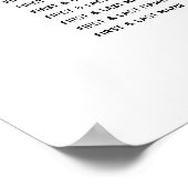 Eenvoudige Initiaal-weddenschapskaart Poster (Hoek)