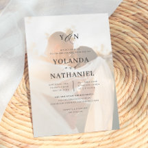 Eenvoudige Initialen Elegant Calligraphy Photo Wed