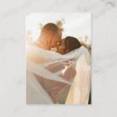 Eenvoudige Initialen Elegante Foto QR Code Wedding Informatiekaartje (Achterkant)