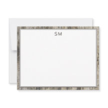 Eenvoudige Initialen voor Rustige houten randmonog