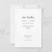 Eenvoudige Inline Gotische Lettertype Romantische  Save The Date (Voorkant)