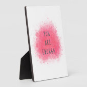 Eenvoudige Inspirerende Jij Bent Genoeg Citaat Fotoplaat (Zijkant)