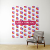 eenvoudige instagram-achtergrond met aangepast bed wandkleed (In situ)