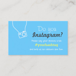 Eenvoudige Instagram Foto Hashtag Wedding Insert K Informatiekaartje