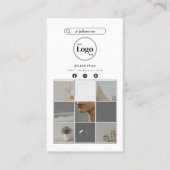 Eenvoudige Instagram fotocollage wit Visitekaartje (Voorkant)