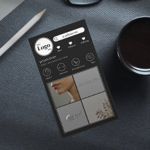 Eenvoudige Instagram fotocollage zwart Visitekaart