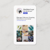 Eenvoudige Instagram geïnspireerde Visitekaartjes (Achterkant)